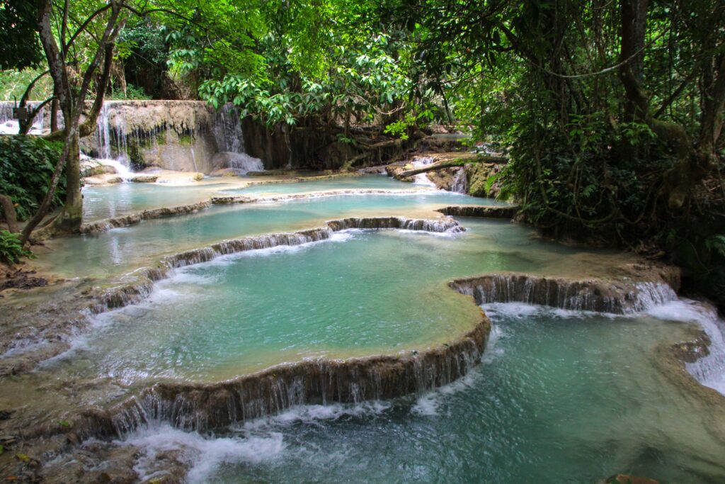 Reisfotografie waterval Laos