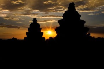 Reisfotografie Angkor Wat Cambodja zonsondergang